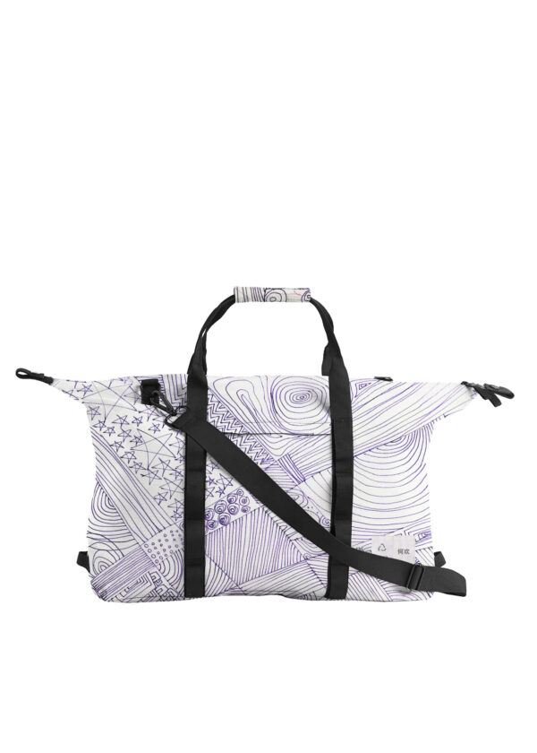 Juma | huan he| violet | shoulder bag | sustainable fashion | green fashion | recycled rpet fashion | sustainable design