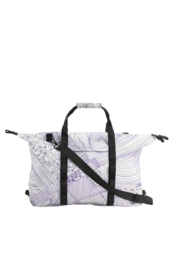 Juma | huan he| violet | shoulder bag | sustainable fashion | green fashion | recycled rpet fashion | sustainable design