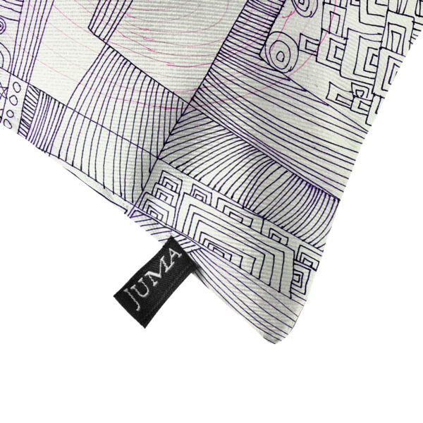 Juma | huan he| violet| square pillow | sustainable fashion | green fashion | recycled rpet fashion | sustainable design