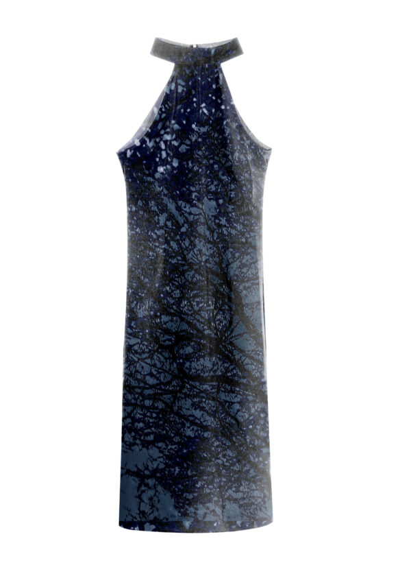 Juma | acid4yuppies | blue | long halter dress | sustainable fashion | green fashion | recycled rpet fashion | sustainable design