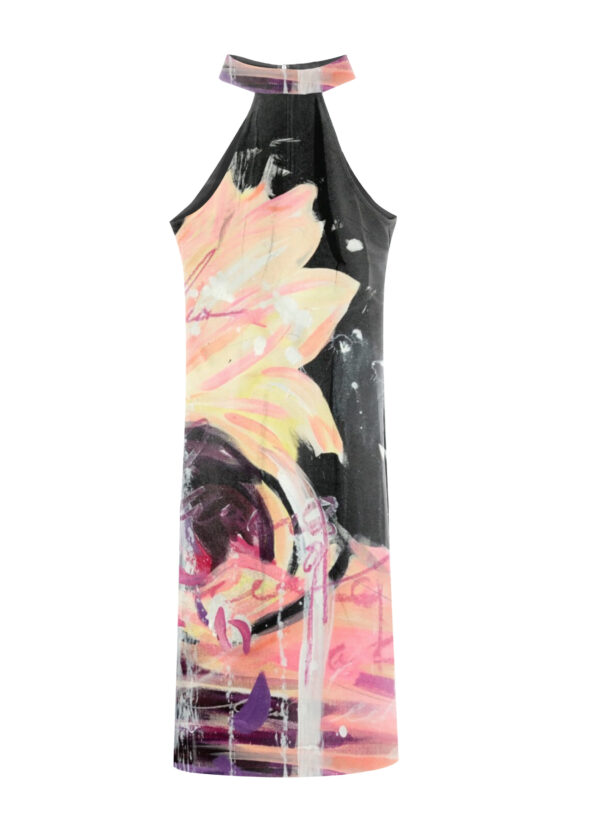 Juma | nigel nolan | flower for tragedy | halter dress | sustainable fashion | green fashion | recycled rpet fashion | sustainable design