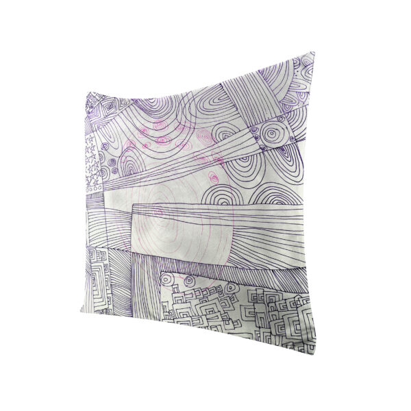 Juma | huan he| violet| square pillow | sustainable fashion | green fashion | recycled rpet fashion | sustainable design