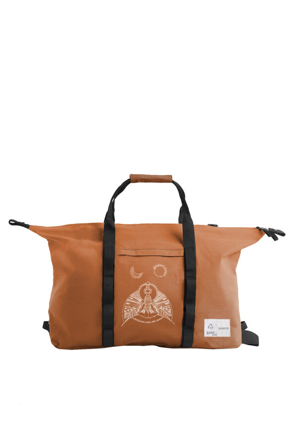 Marine Peacefulness Print Shoulder Bag - 5 Recycled Water Bottles - Orange - Image 3