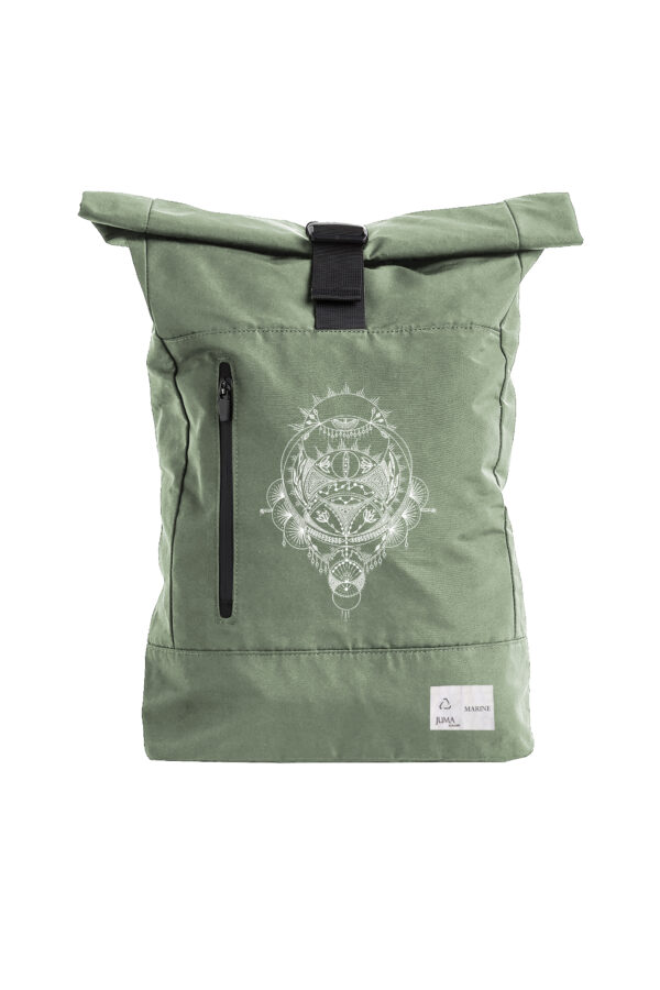 Marine Evolve Print Backpack - 6 Recycled Water Bottles - Mint