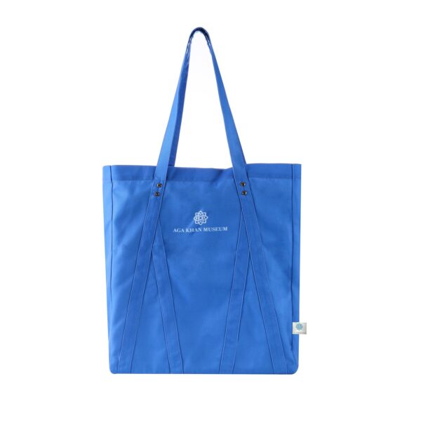 AGA KHAN MUSEUM X JUMA Logo Tote Bag - 3 Recycled Water Bottles -Blue - Image 2