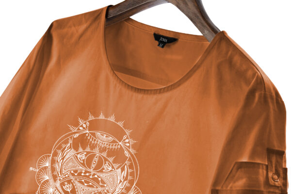 Marine Evolve Short Sleeve Shirt - 4 Recycled Water Bottles - Orange - Image 4