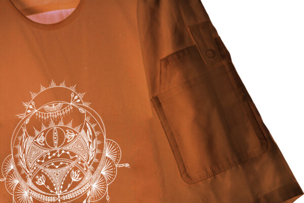 Marine Evolve Short Sleeve Shirt - 4 Recycled Water Bottles - Orange - Image 3