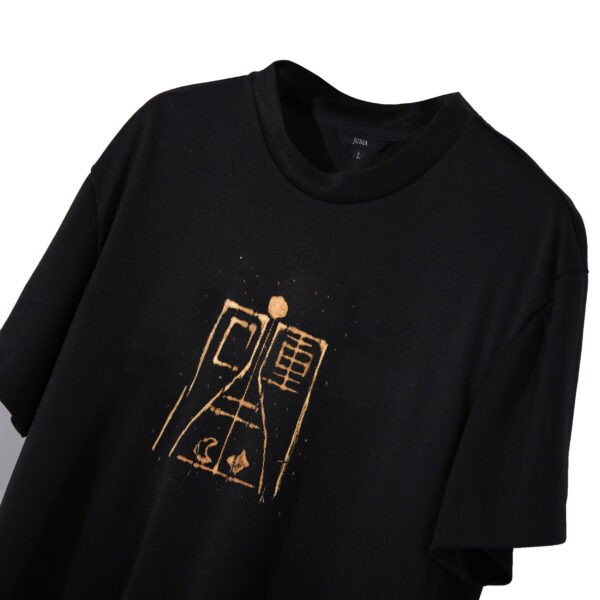 Duohan Zhang Print 2 T-Shirt - 4 Recycled Water Bottles-Black - Image 3