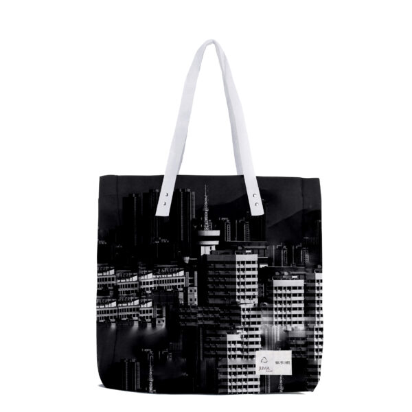 Frankie Print 3 Tote Bag - 3 Recycled Water Bottles - White