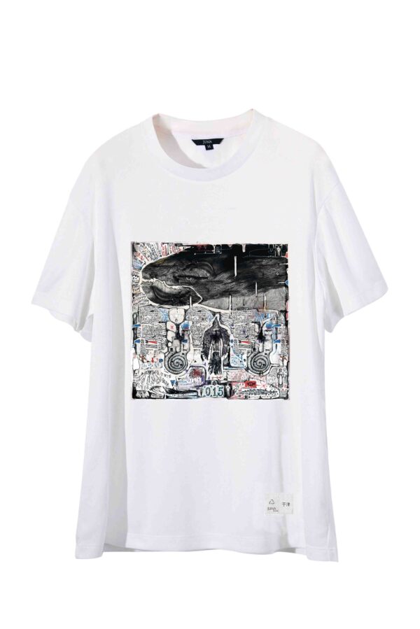 Yang Yu Print 2 T-Shirt - 4 Recycled Water Bottles - White