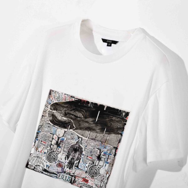 Yang Yu Print 2 T-Shirt - 4 Recycled Water Bottles - White - Image 3