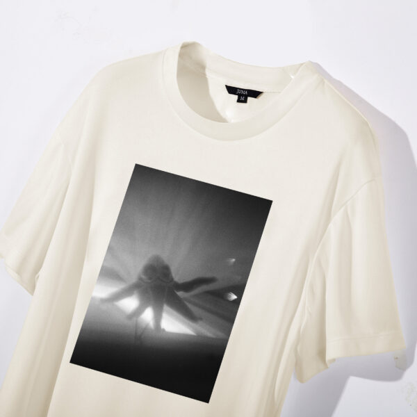 Youjie Yang Print 17 T-Shirt - 4 Recycled Water Bottles - Cream - Image 3