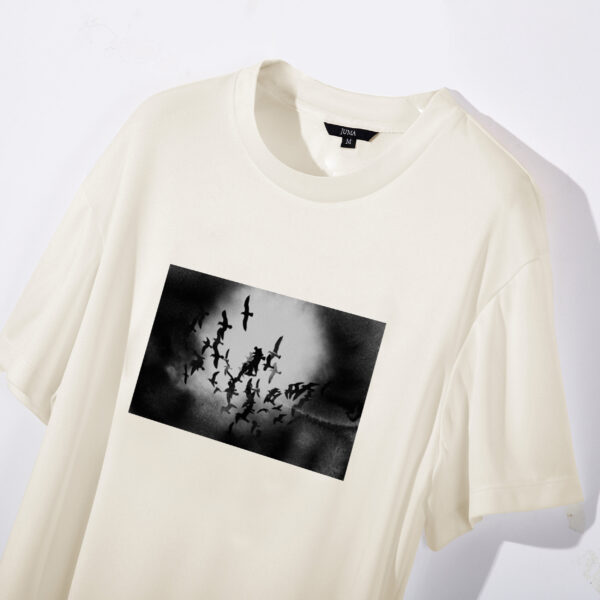 Haiyang Wang Print 3 T-Shirt T-Shirt - 4 Recycled Water Bottles - Cream - Image 3