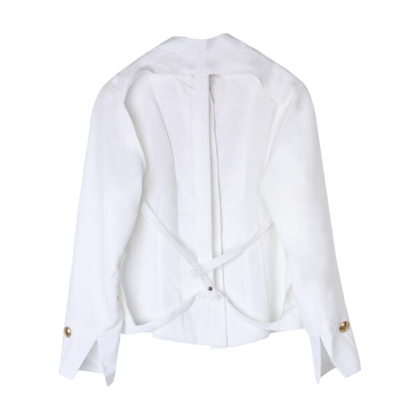 JUMA Backless Waldorf Jacket - 6 Recycled Water Bottles - White - Image 3