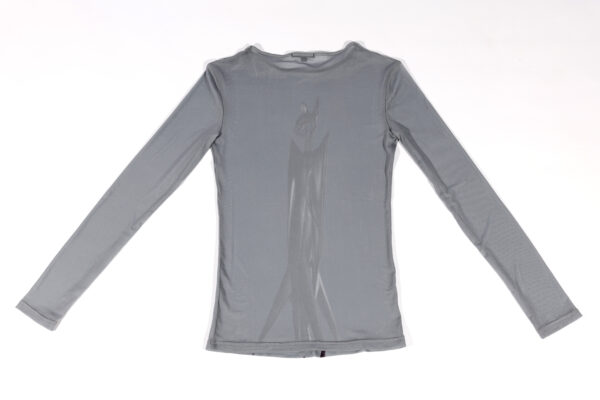 Ezzat Print 1 Mesh Top - 4 Recycled Water Bottles - Grey - Image 2