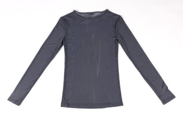 Ezzat Print 1 Mesh Top - 4 Recycled Water Bottles - Charcoal - Image 3